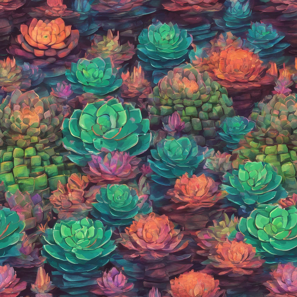 Psychedelic succulents