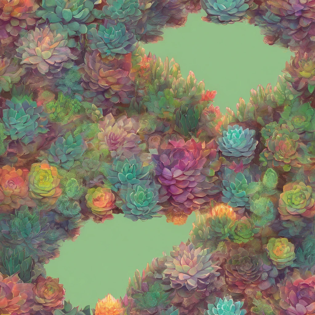 Psychedelic succulents