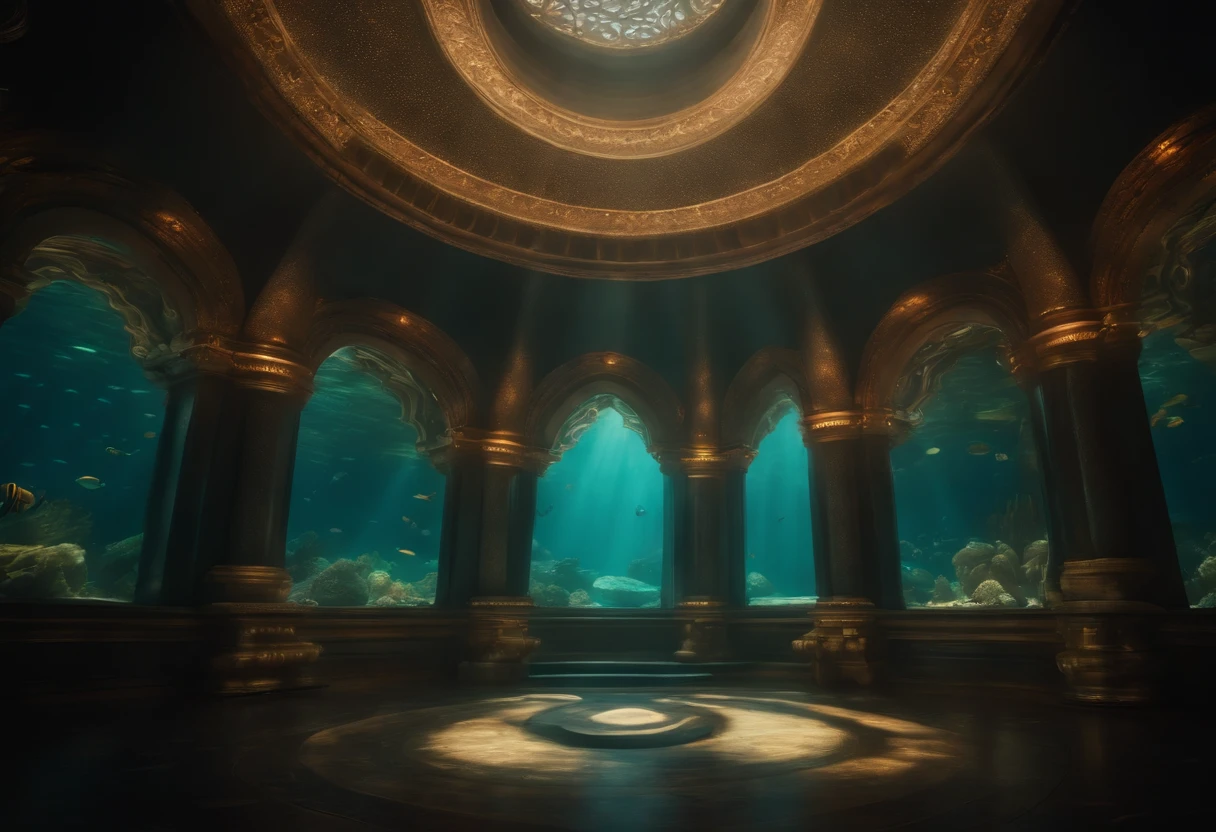 Diagonally to the right is the sacred and dignified room of the underwater kingdom