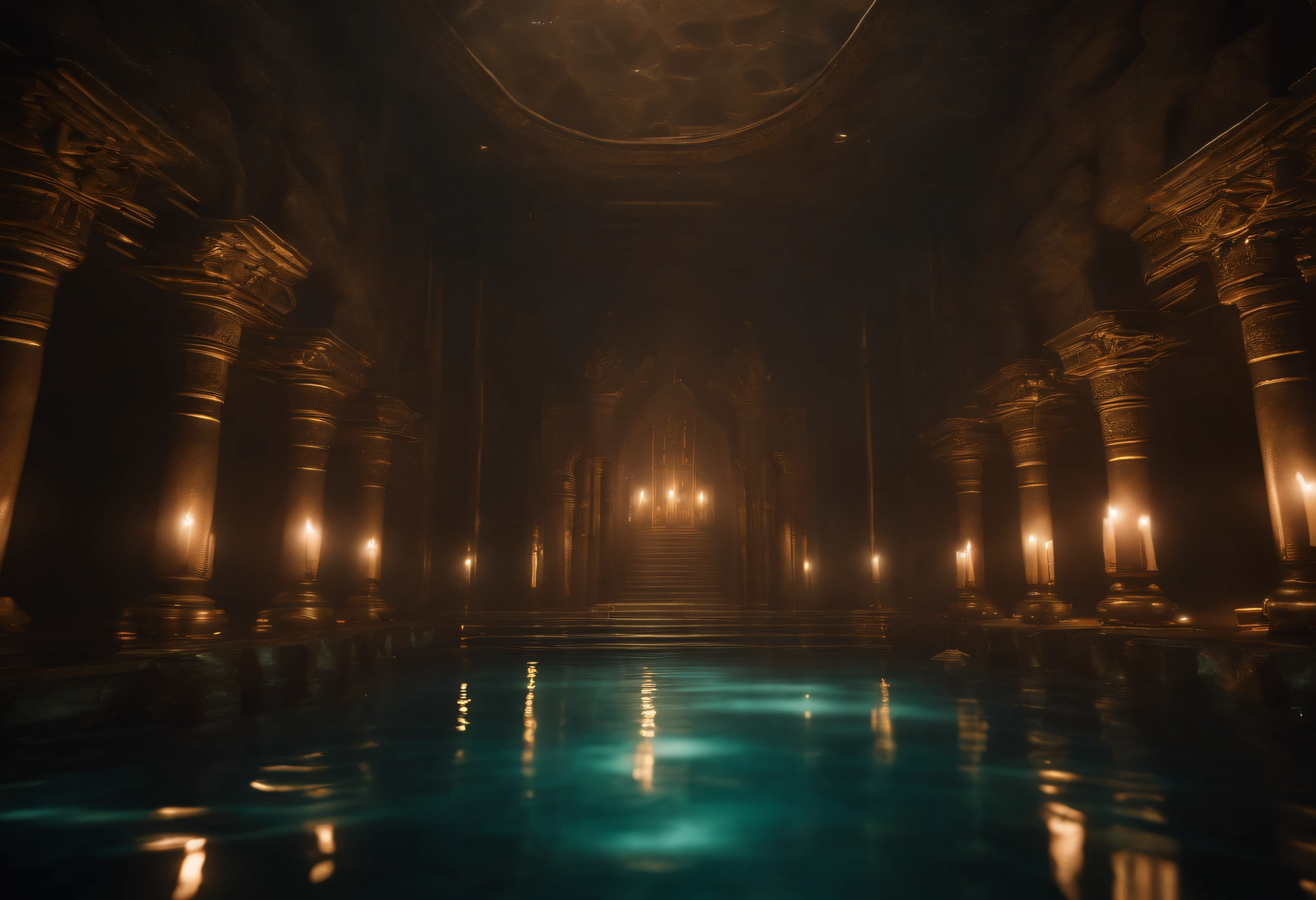 Diagonally to the right is the sacred and dignified room of the underwater kingdom