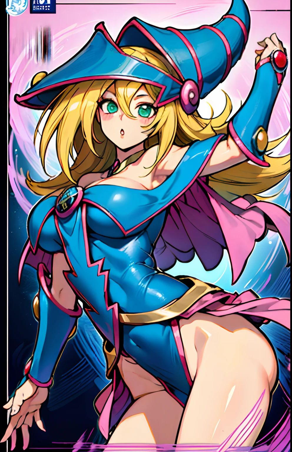 Arte Oficial, Unidad 8K Fondo de pantalla, Ultra detallado, beautiful and aesthetic, Obra maestra, La mejor calidad, (Zenredar, mandala, enredo, enredar), (Arte fractal:1.3) , 1niña dark magician girl, Pecho grande, extremadamente detallado, Dynamic Angle, vaquero, Brujas, The Most Beautiful Form of Chaos, elegante, Uso del personal, con sombrero puntiagudo, A brutalist designed, colores vivos, romanticismo, Por James Jean, Roby Dwi Antono, Ross Tran, Francis Bacon, Michal Mraz, Adrian Ghenie, Petra Cortright, Gerhard Richter, Takato Yamamoto, Madera de Ashley, atmospheric, ecstasy of musical notes, streaming musical notes visible. Dark magician girl body painting version. Sexy. Encantadora, nudes. Pezones, pechos desnudos.