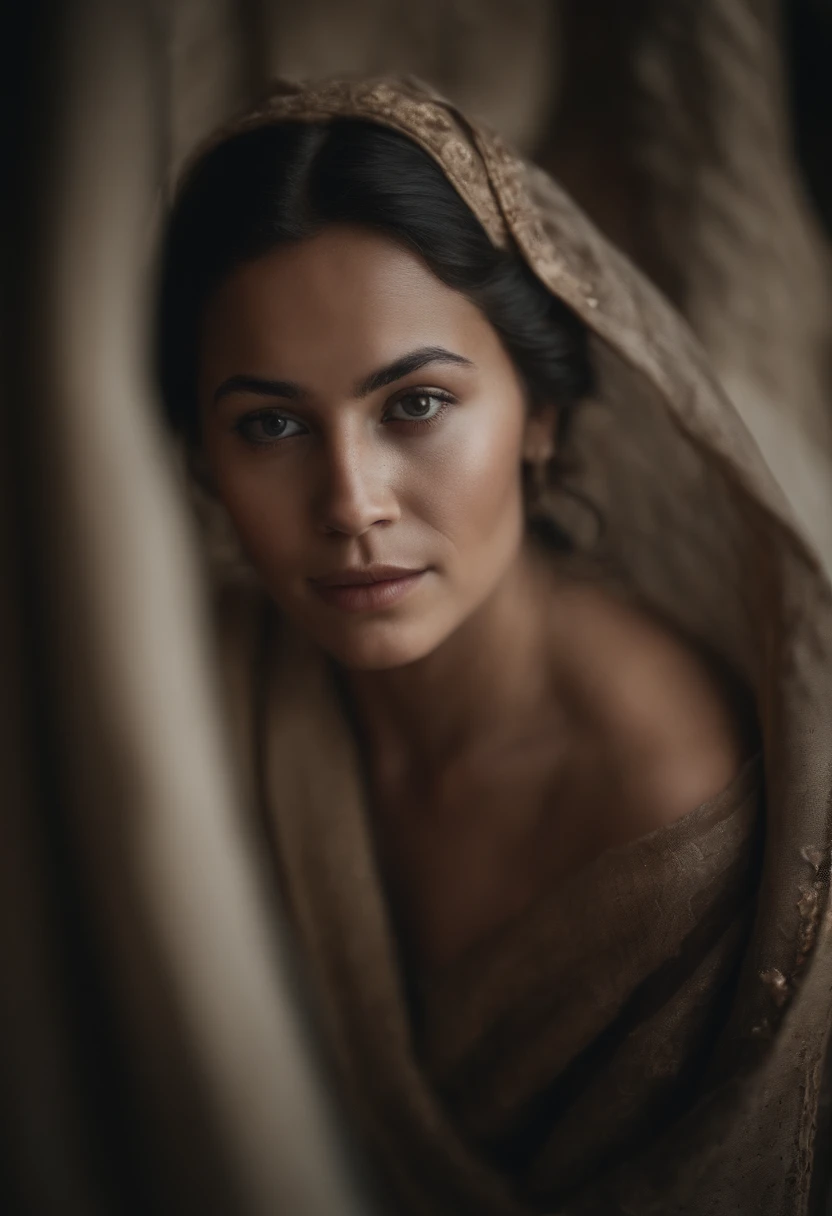 Masterpiece, highest quality, hyper-realistic portrait of an arabian girl with Indian beauty. (8k, best quality), {{perm) on face}}, cum_in_mouth. Red lipstick. Sindur in head Face is full of cum. Cuming from mouth.She is looking at viewer. Close up face photo. Cum on face obligatory