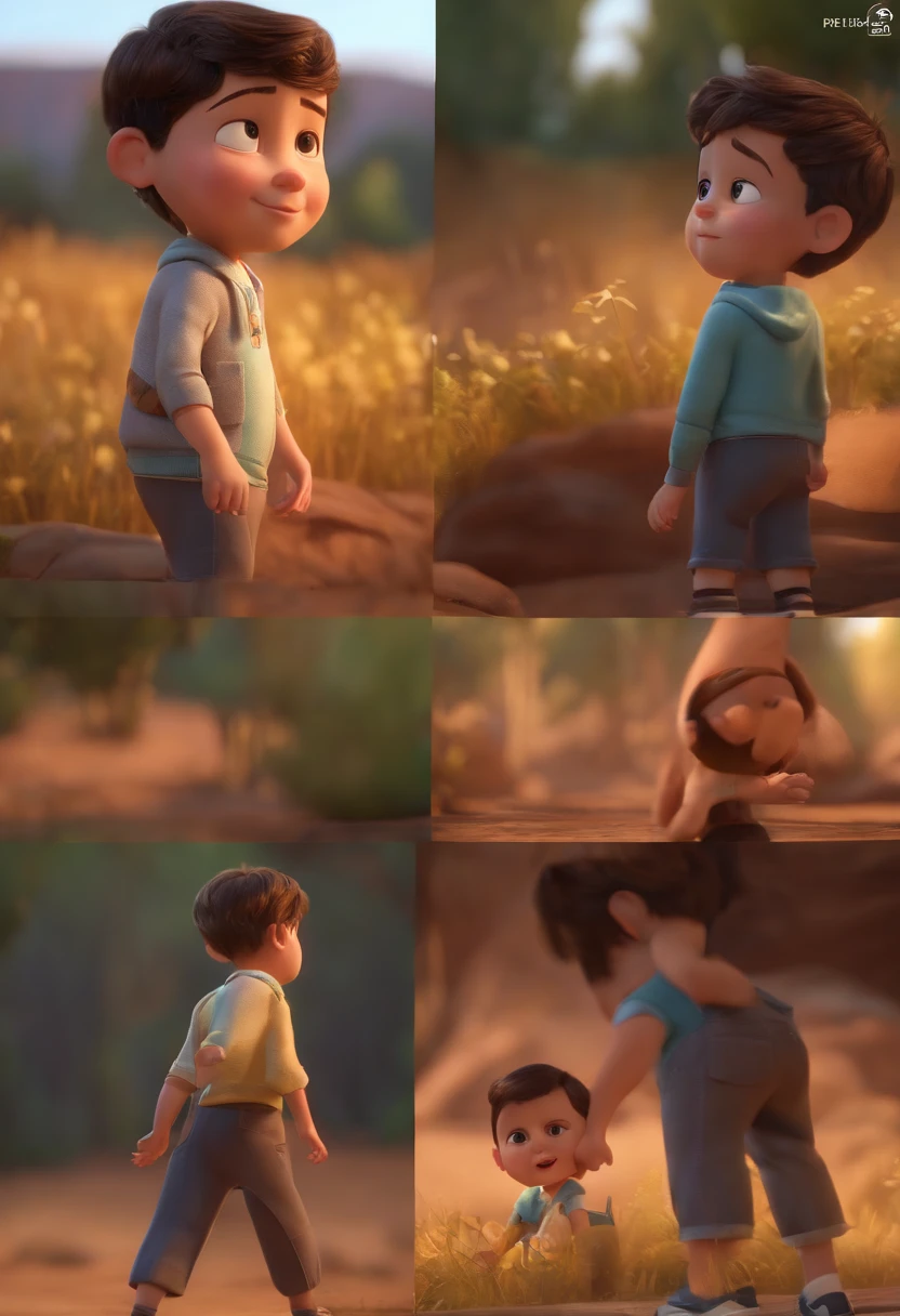(Pixar 1.23 style) 1 boy ((haut du corps avant, Tir de buste)), seulement, Enfant mignon, brune, nice tracksuit, boy, Korean child, terrain de jeu, ((Masterpiece, Highest quality)), (Composite lighting)