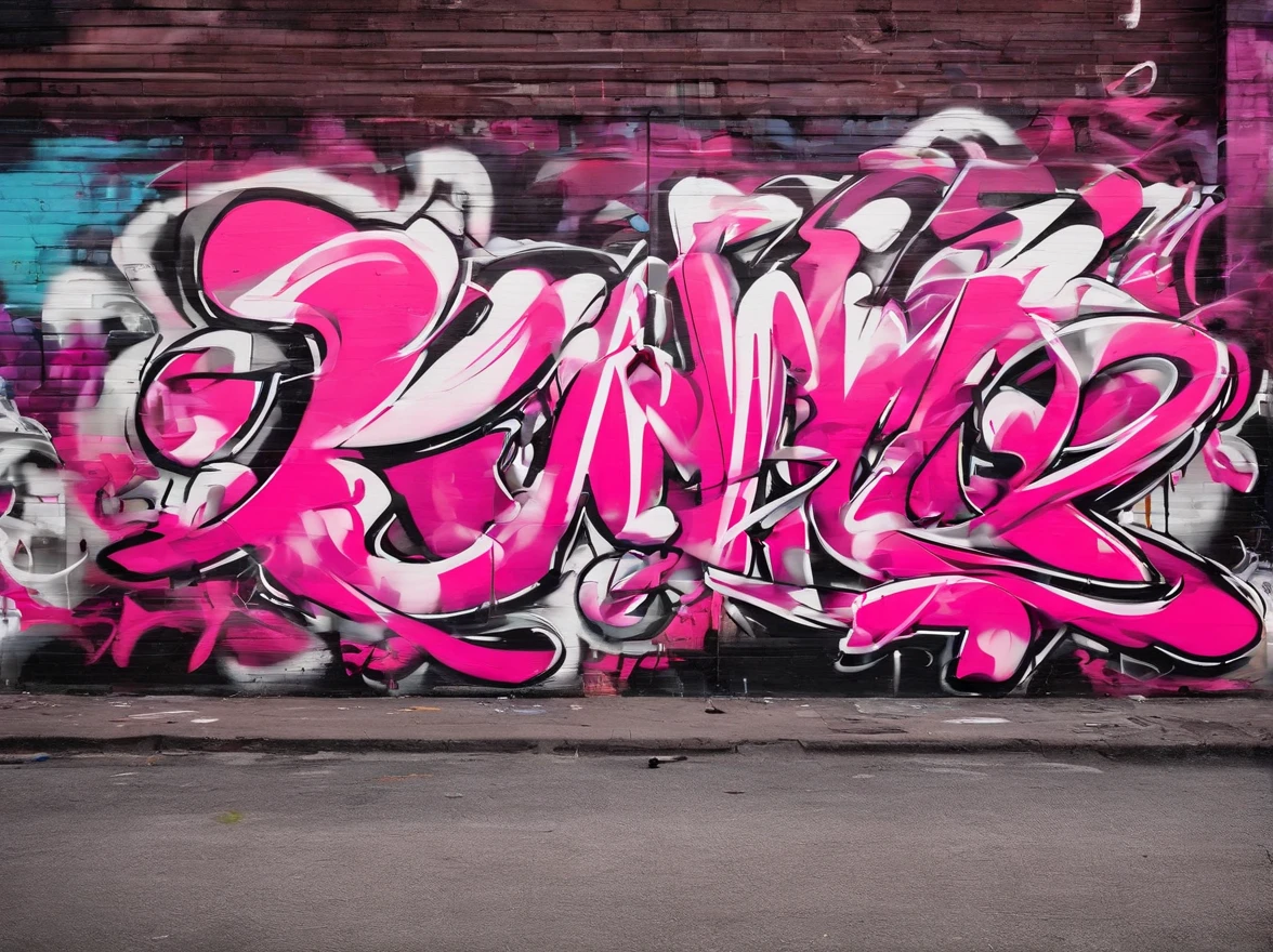 "Renny" written in pink and white