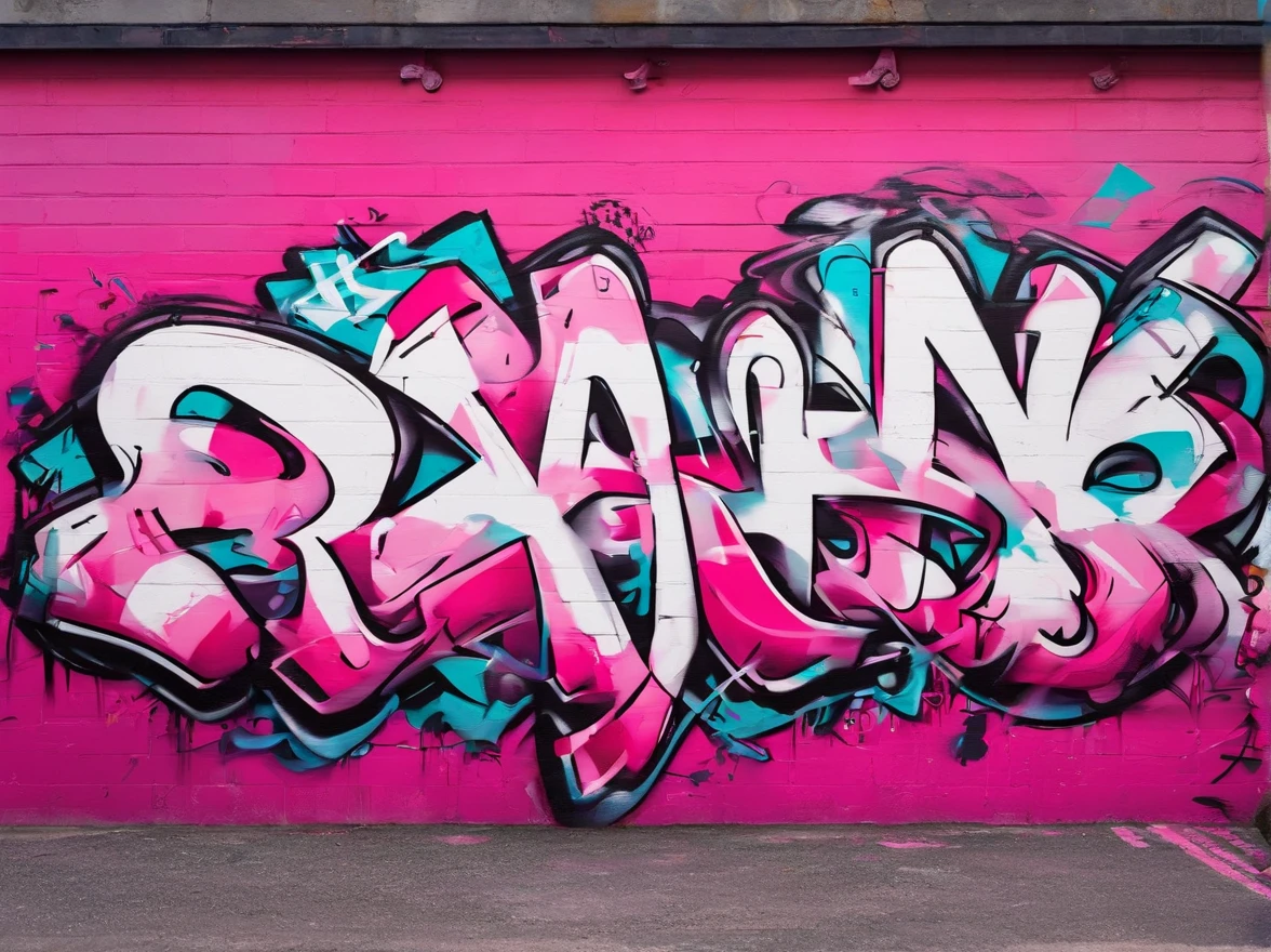 "Renny" written in pink and white