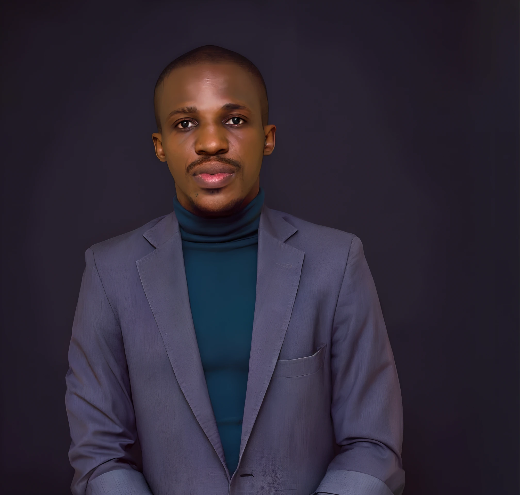homme en veste, turtleneck