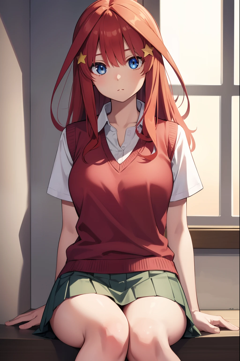 Rikosakurauchi, Riko Sakurauchi, (Brown eyes:1.5), hair between the eyes, by the wide, (Red hair:1.5), (Little mom:1.2),
BREAK glasses, high advanced breeding , (((naked))), sad smile, resting looking at viewer, (((lying down, lying down en el escritorio de clases))) , ((open legs: 1.4)), (((masturbating in class)))
break inside, classroom,
BREAK (masterpiece:1.2), Best Quality, High resolution, unity wallpaper 8k, NSFW,(illustration:0.8), (beautiful detailed eyes:1.6), extremely detailed face, perfect lighting, Extremely detailed CG, (perfect hands, perfect anatomy),