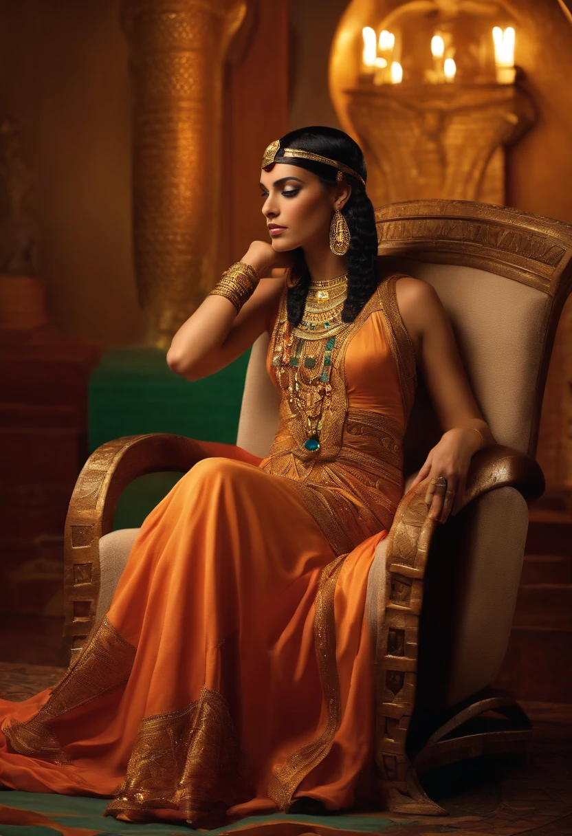Cleopatra relaxing