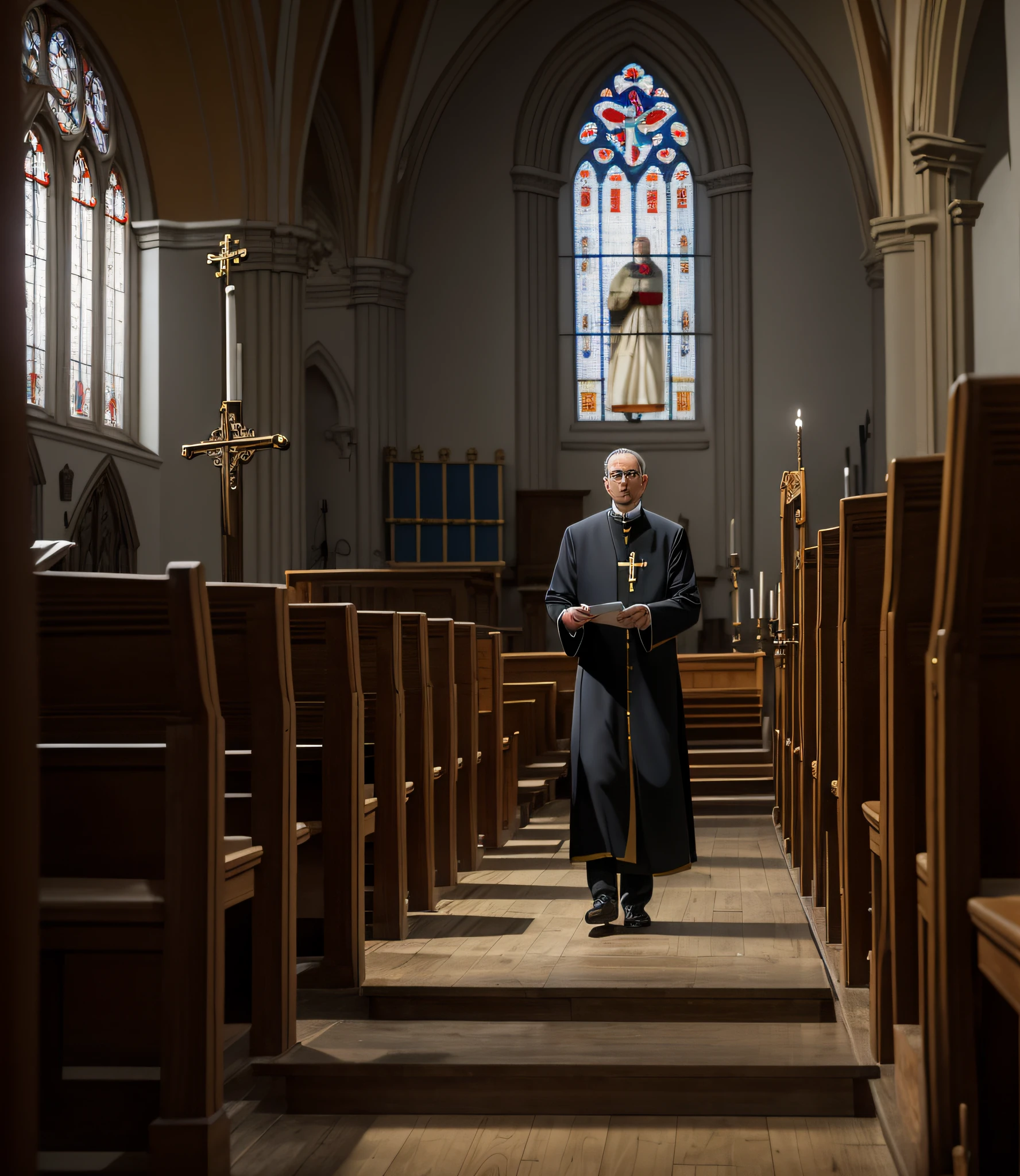 Cartoon of a priest in a church with a speech balloon saying,"Don't let the church do it, Directed by: Nandor Soldier, Directed by: Bernardo Daddi, proporcional, by Rodolfo Amoedo, caricatural, Directed by: Giorgio Cavallon, Directed by: Rodolfo Morales, politica, por Julius como se