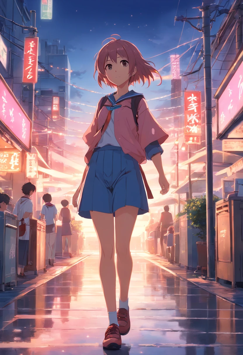 Menina anime com cabelo loiro longo e meias brancas,Roupas rosa e branca,lo gothic,Coroa de Cristais,Sanctuary,magical fantasy,444 Hz, Beautiful, breath-taking, altamente detalhado, 8k, usar, carinhoso, Ultra foto realsisim, scenecy