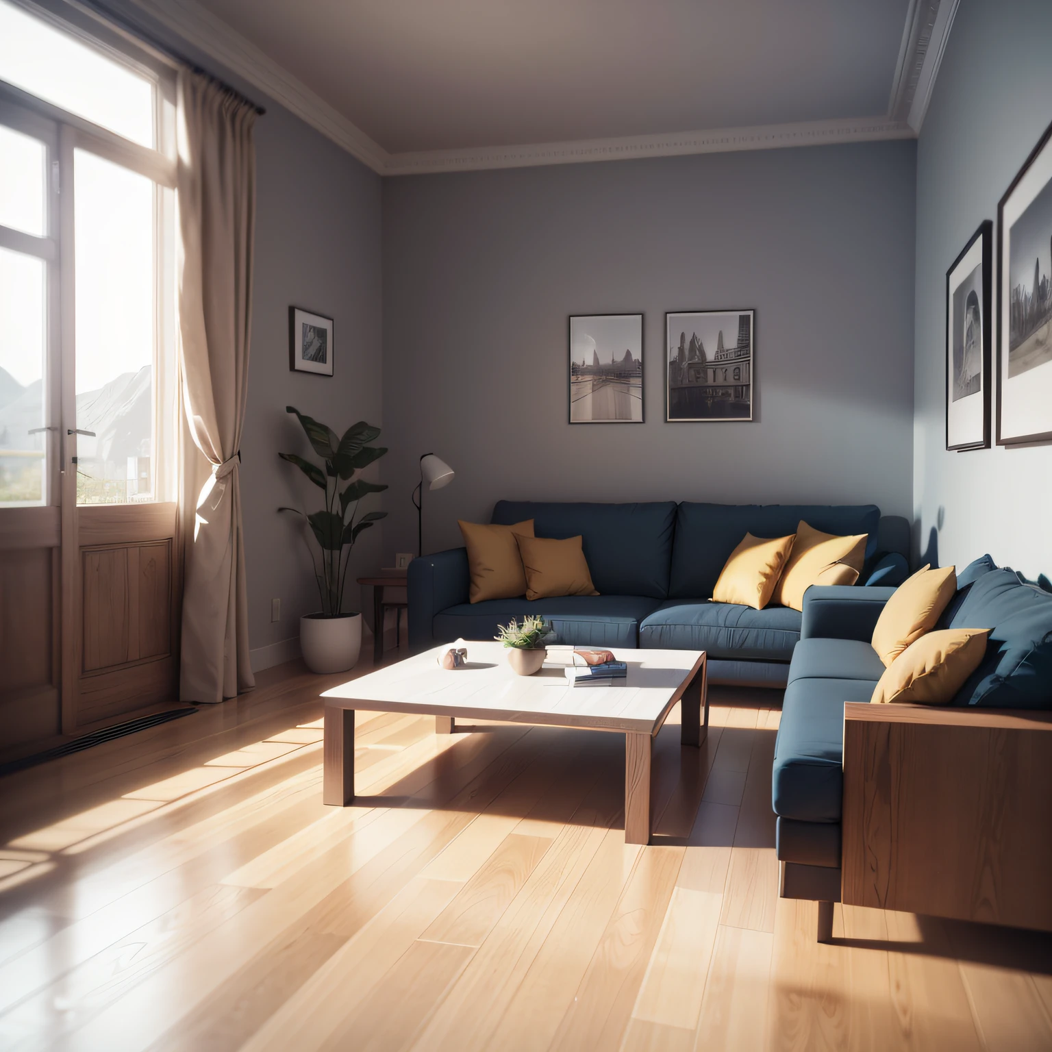 isometric, architecture rendering, Sala de estar(sofas、com mesa de centro)there is a, Archviz, realistic physics rendering, vray 8k render, natural realistic render, detailed archviz render, Renderizado em corona, luz natural detalhada, Renderizado no Lumion Pro, 8K Vray rendering, high-quality render, vray render, V - 8K UHD Ray Rendering