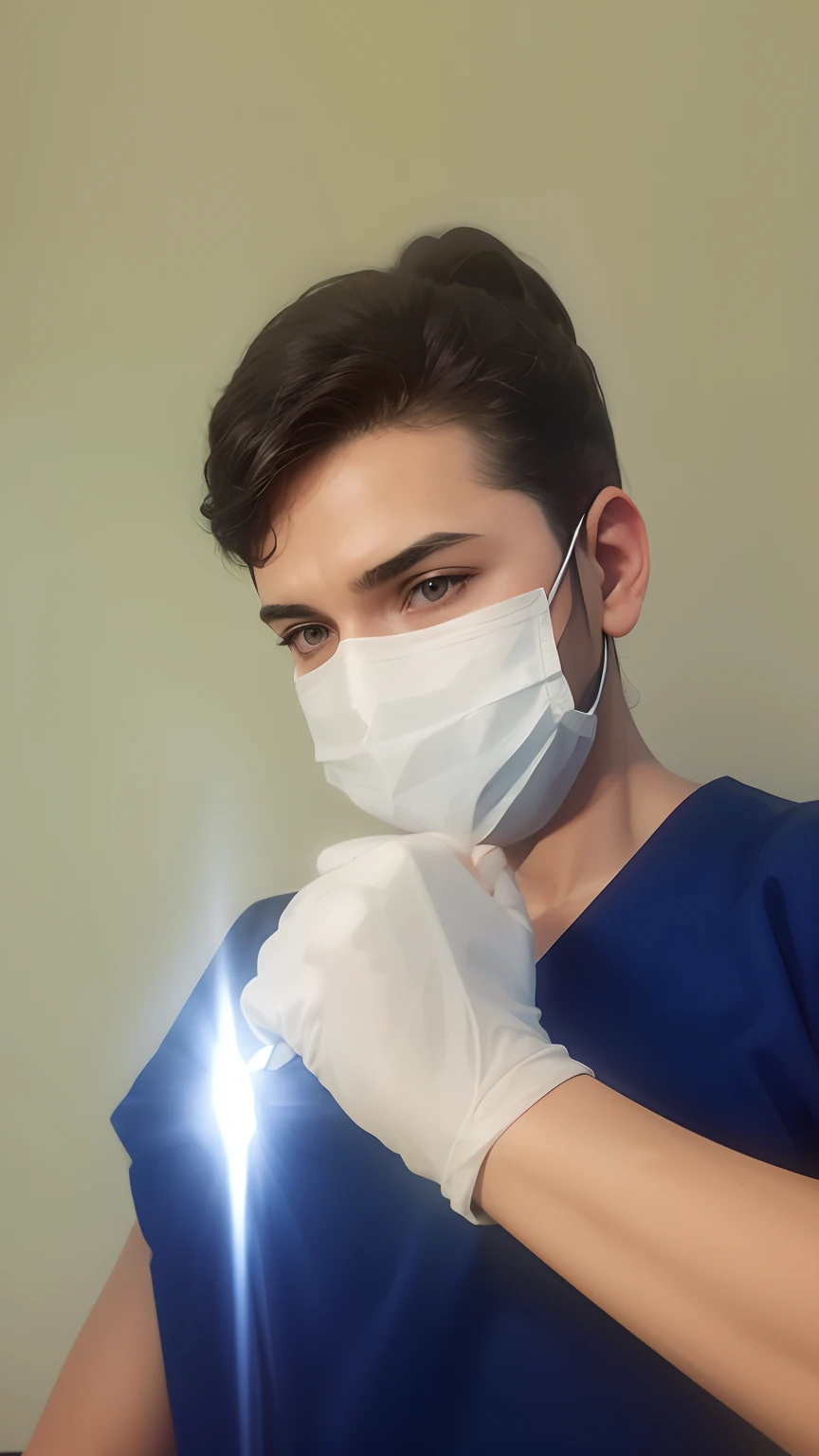 Location in a health office, Using an artificial intelligence 3D glasses