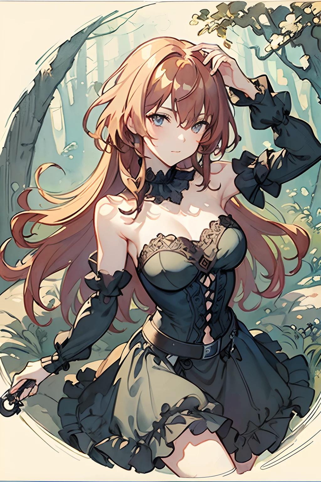 thumbs up,crossed legs,foot,large breasts,short hair,red hair,blunt bangs,twintails,purple eyes,light smile,full body,,solo,china dress,cleavage,bodystocking,strappy heels,necklace,hairclip,minigirl,dynamic angle, floating, frills, painting, depth of field, Depth of field,nature,beautiful detailed girl, extremely detailed eyes and face, beautiful detailed eyes,detailed light, cinematic lighting, lens flare, light leaks, sunlight , shine , beautiful detailed glow,absurdres, incredibly absurdres, huge filesize , ultra-detailed, highres, extremely detailed,best quality ,masterpiece, illustration, an extremely delicate and beautiful, extremely detailed ,CG ,unity ,8k wallpaper, Amazing, finely detail, masterpiece,best quality,official art,extremely detailed CG unity 8k wallpaper,Studio lighting,high saturation,dramatic angle,reflection light,ray tracing,depth of field,outdoors