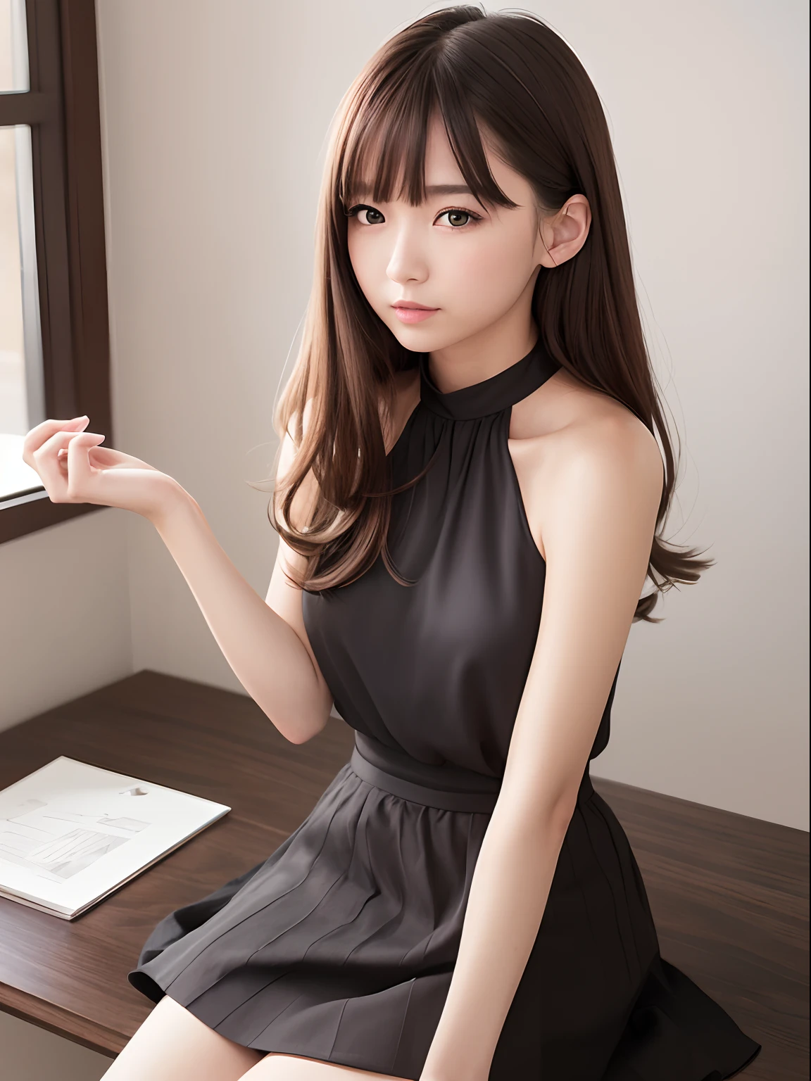 Highest Quality, excellent details, 超A high resolution, (fidelity: 1.4), The best illustrations, favor details, Highly condensed 1girl, with a delicate and beautiful face, Delicate collarbones, High Quality Fishtail Skirt, Shyness
