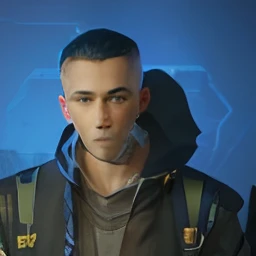 Cyberpunk cute boy background change,Rosto realista,8k,ultra realistic,