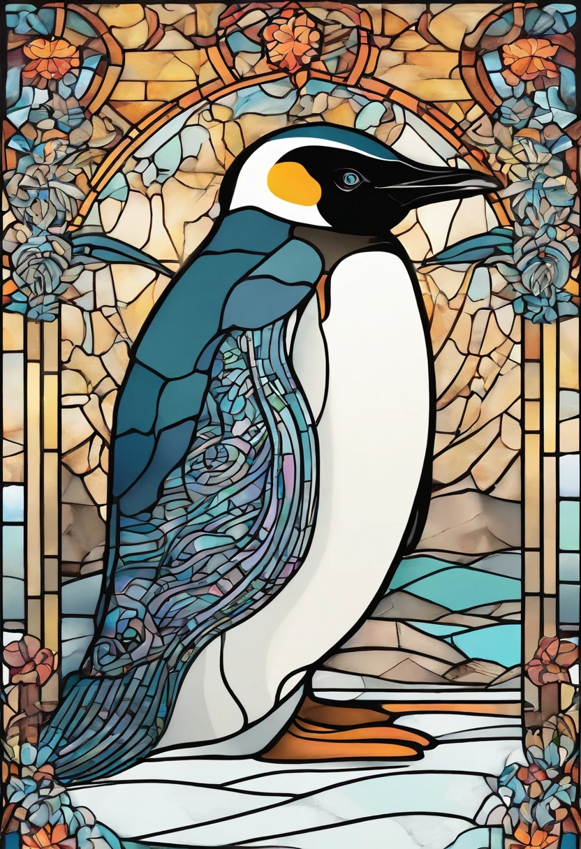 There is a cute penguin sitting in the snow, Penguin 0, Fat Penguin Unity Asset, fat penguin, penguin, penguin, Anthropomorphic penguins, Pingu, Blue Penguin, Shading Vector Art, very detailed illustration, illustratio, highly detailed Vector art, laurent durieux, Inspired by Tom Whalen, Detailed vector art