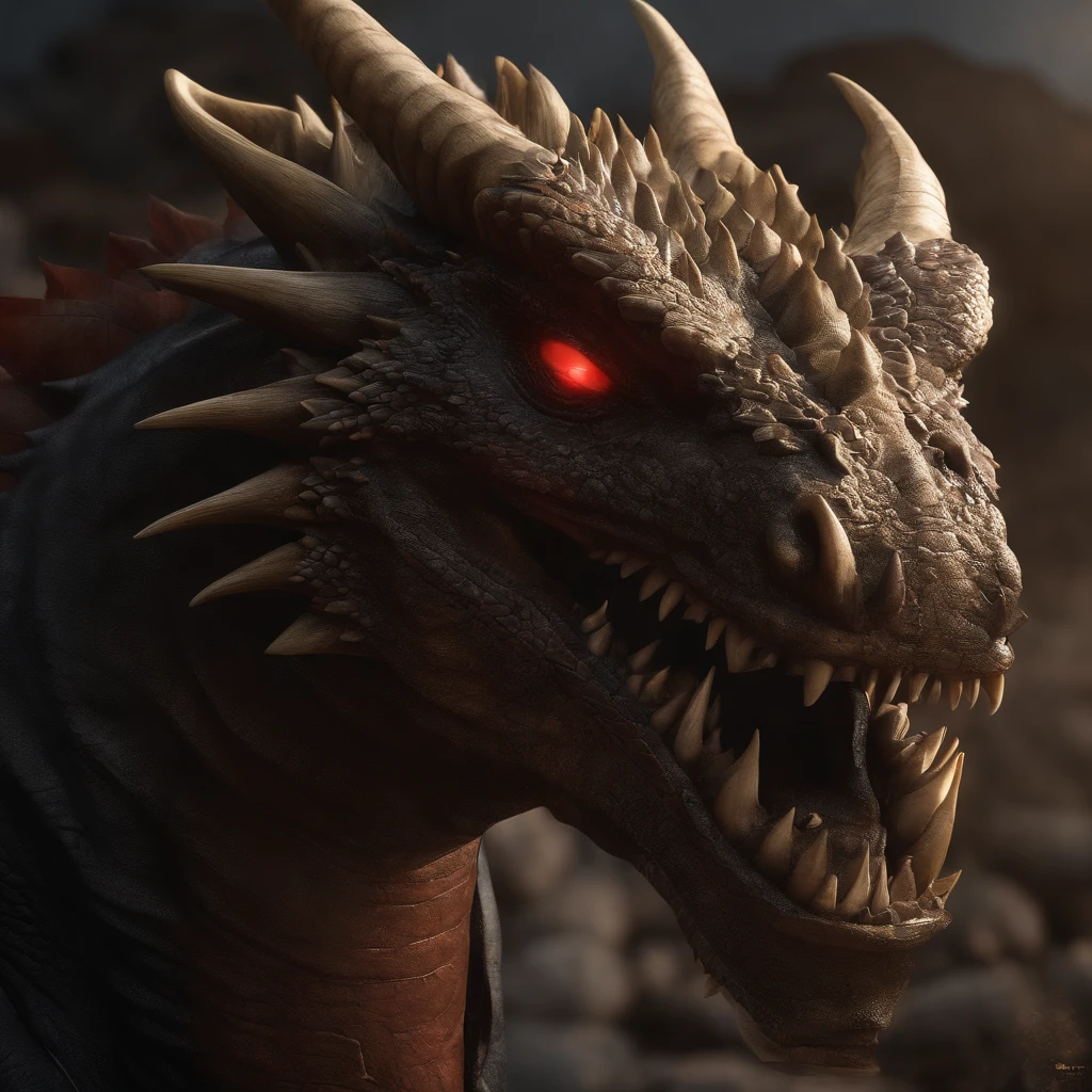 Tenryu Dourado,Rough red eyes,Close-up release of fire blood from the nose,Chest scales,alta qualidade,8k,muitos detalhes,Alface de fogo,Infelizmente,4 pernas,Garras manchadas,Ouro,Perigos,fires,dentes pontiagudos,big dragon,imensidade,Threatening,imponente
