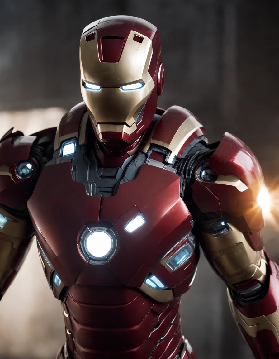 Under maintenance broken iron man armor, broken, Ultra-Realistic. Ultra-Detailed. Ultra-Sharp Hi-Res. 8K.