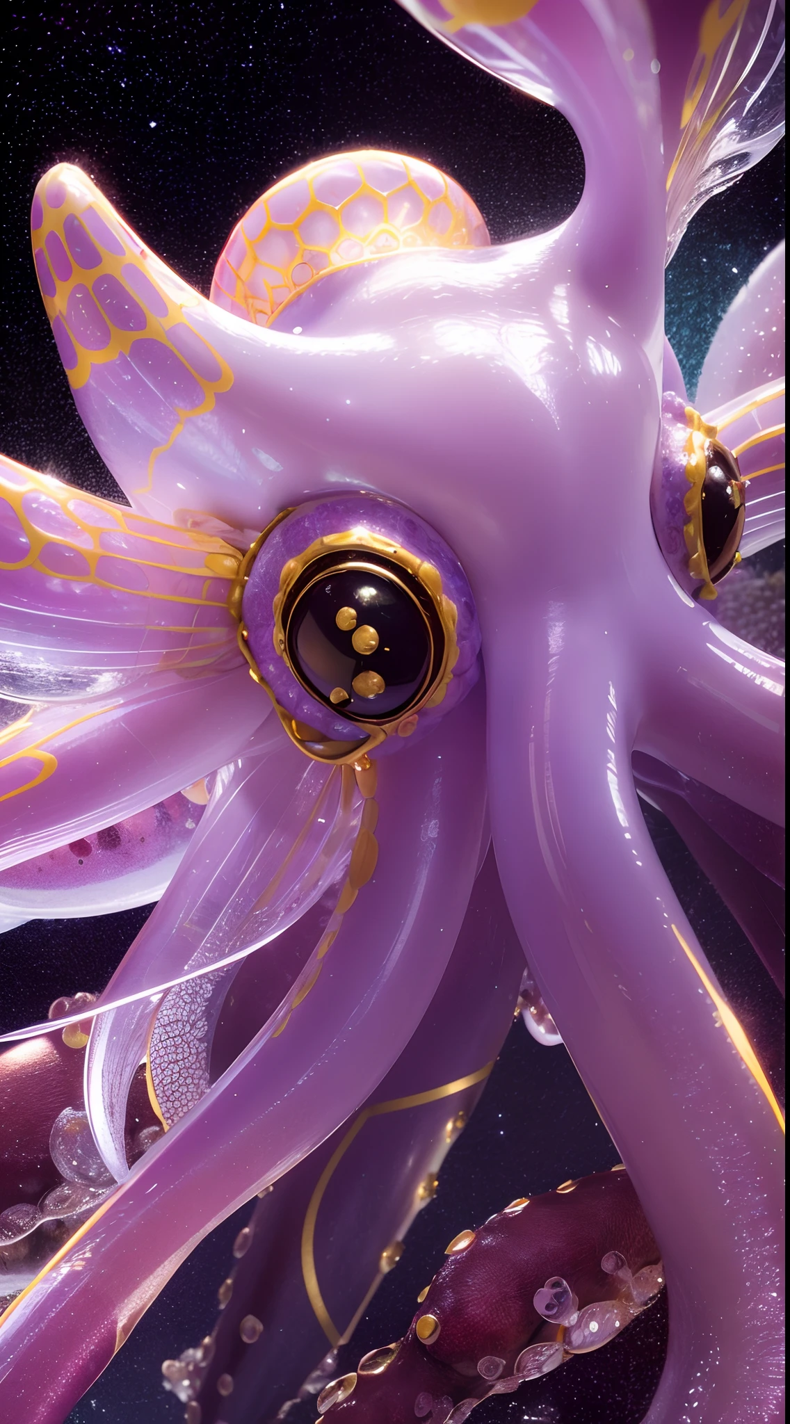 master part, best quality, [(A translucent purple octopus)+(((Vitreous skin)))] ,Luzes das estrelas，na cidade，fotorrealista, high resolution, circunstanciado, foco nítido
