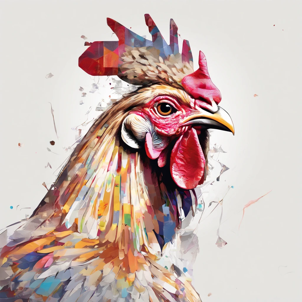 ((Man with chicken head))、body builder、Only the head is a chicken human、Perfect centering,  Wear a student team jacket, Wearing sunglasses, Wearing headphones, cheerfulness, Standing position, Abstract beauty, Centered, Looking at the camera, Facing the camera, Approaching perfection, Dynamic, Highly detailed, Smooth, Sharp Focus, 8K, hight resolution, Illustration, art by carne griffiths and wadim kashin, White background、(((The head is a chicken human)))、flying though the air、body builder、Only the head is a chicken human、colourfull、Perfect alignment, body builder、Chickens only the head，Crystal Vase，Rose flower, Wearing sunglasses, cheerfulness, Standing position, Abstract beauty, Centered, Looking at the camera, Facing the camera, Approaching perfection, Dynamic, Highly detailed, Smooth, Sharp Focus, 8K, hight resolution, Illustration, art by carne griffiths and wadim kashin, White background、Kitchen car、body builder、Man with a chicken head、Create a captivating photoshoot featuring Chicken Man, Wear a magnificent tanjak as a traditional headpiece. A majestic head places a chicken human on an enchanting grand throne, Castle in Another World. Use creative editing techniques、Head blends chicken human and luxurious settings seamlessly, Elevate the overall atmosphere with subtle magic and ethereal elements. This piece should evoke a strong sense of awe, power, and Enchanted, Chicken-headed bodybuilder in glittering costume、Invites viewers to an enchanting and mythical world dominated only by chicken-headed humans、