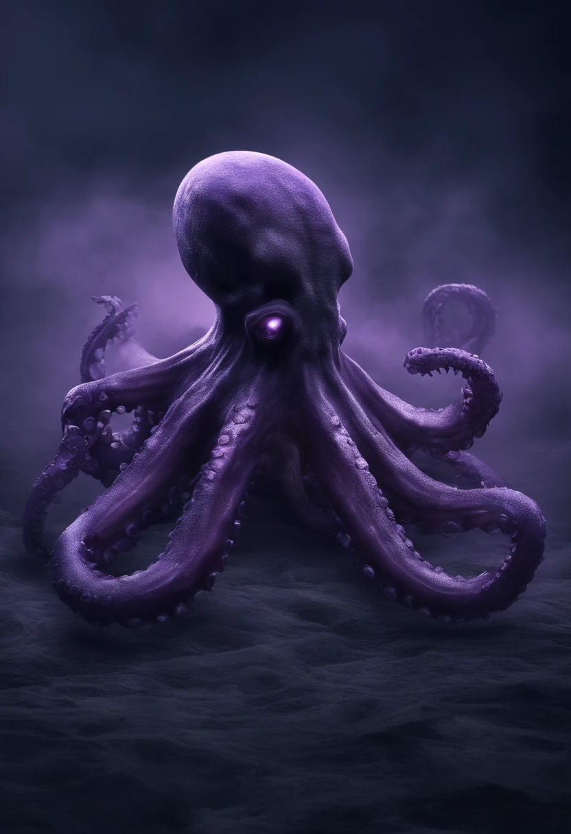 master part, melhor qualidade, [(A translucent purple octopus)+(((Vitreous skin)))] ,Luzes das estrelas，na cidade，fotorrealista, high resolution, circunstanciado, foco nítido