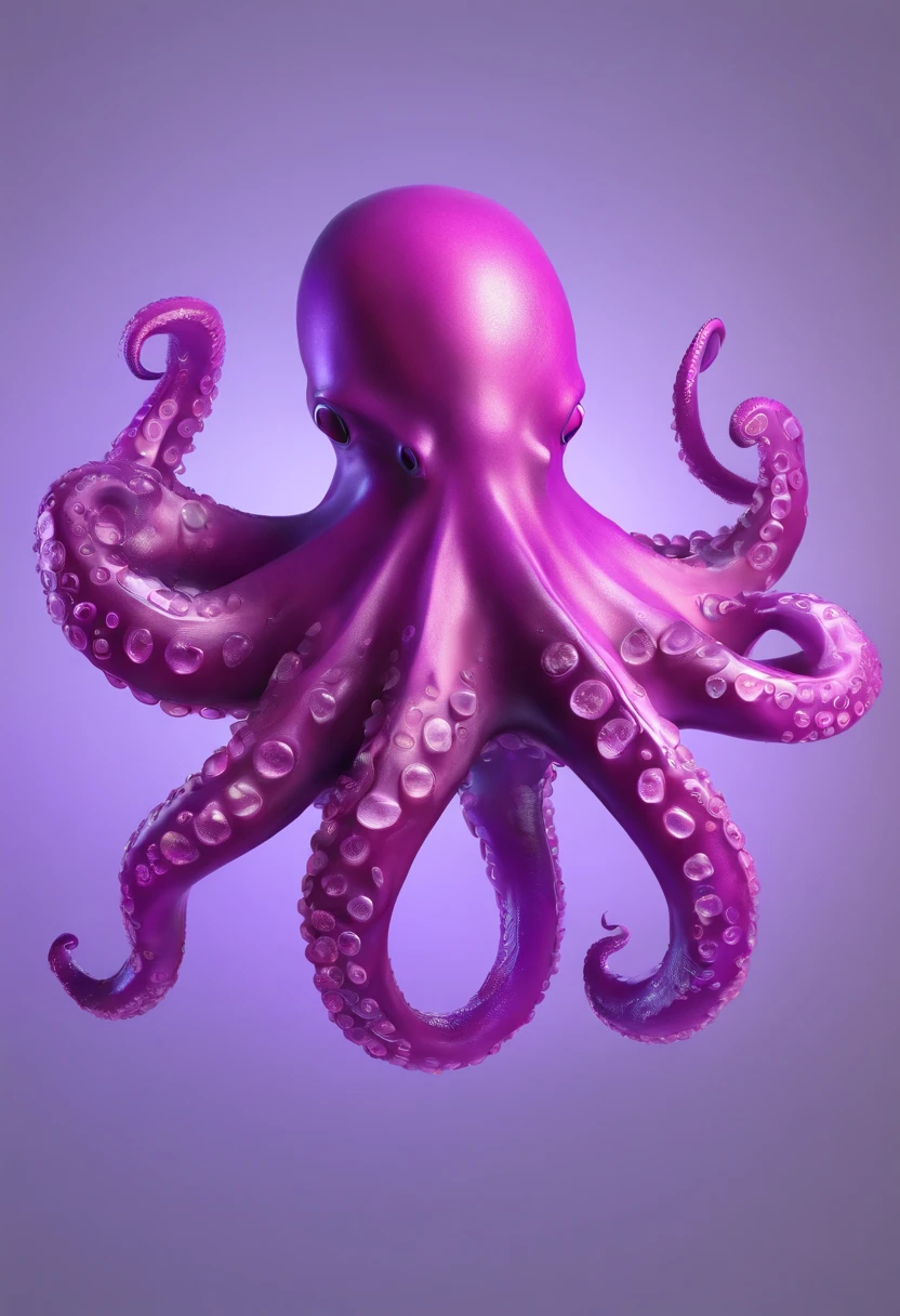 master part, melhor qualidade, [(A translucent purple octopus)+(((Vitreous skin)))] ,Luzes das estrelas，na cidade，fotorrealista, high resolution, circunstanciado, foco nítido