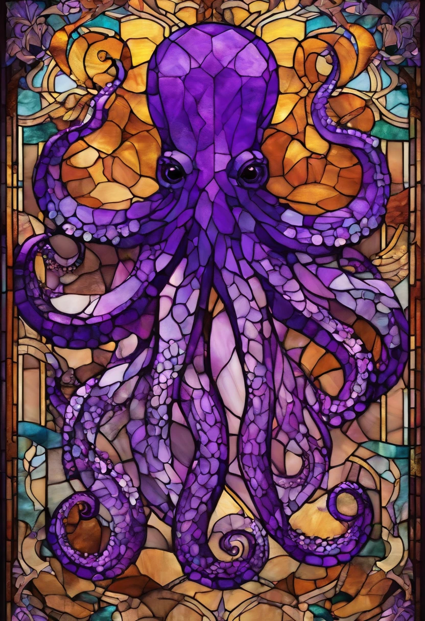 master part, melhor qualidade, [(A translucent purple octopus)+(((Vitreous skin)))] ,Luzes das estrelas，na cidade，fotorrealista, high resolution, circunstanciado, foco nítido
