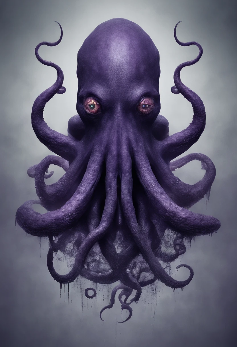master part, melhor qualidade, [(A translucent purple octopus)+(((Vitreous skin)))] , destruindo um navio do ano 1800, luta de polvo com navio,Luzes das estrelas，na cidade，fotorrealista, high resolution, circunstanciado, foco nítido
