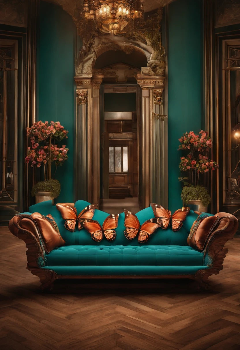 Butterfly Sofa, Surrealism, Art Deco, interior architecture