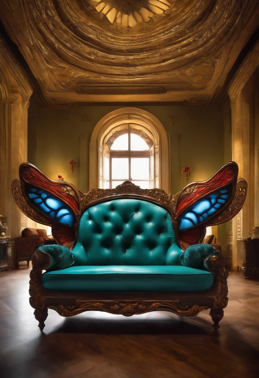 Butterfly Sofa, Surrealism, Art Deco, interior architecture