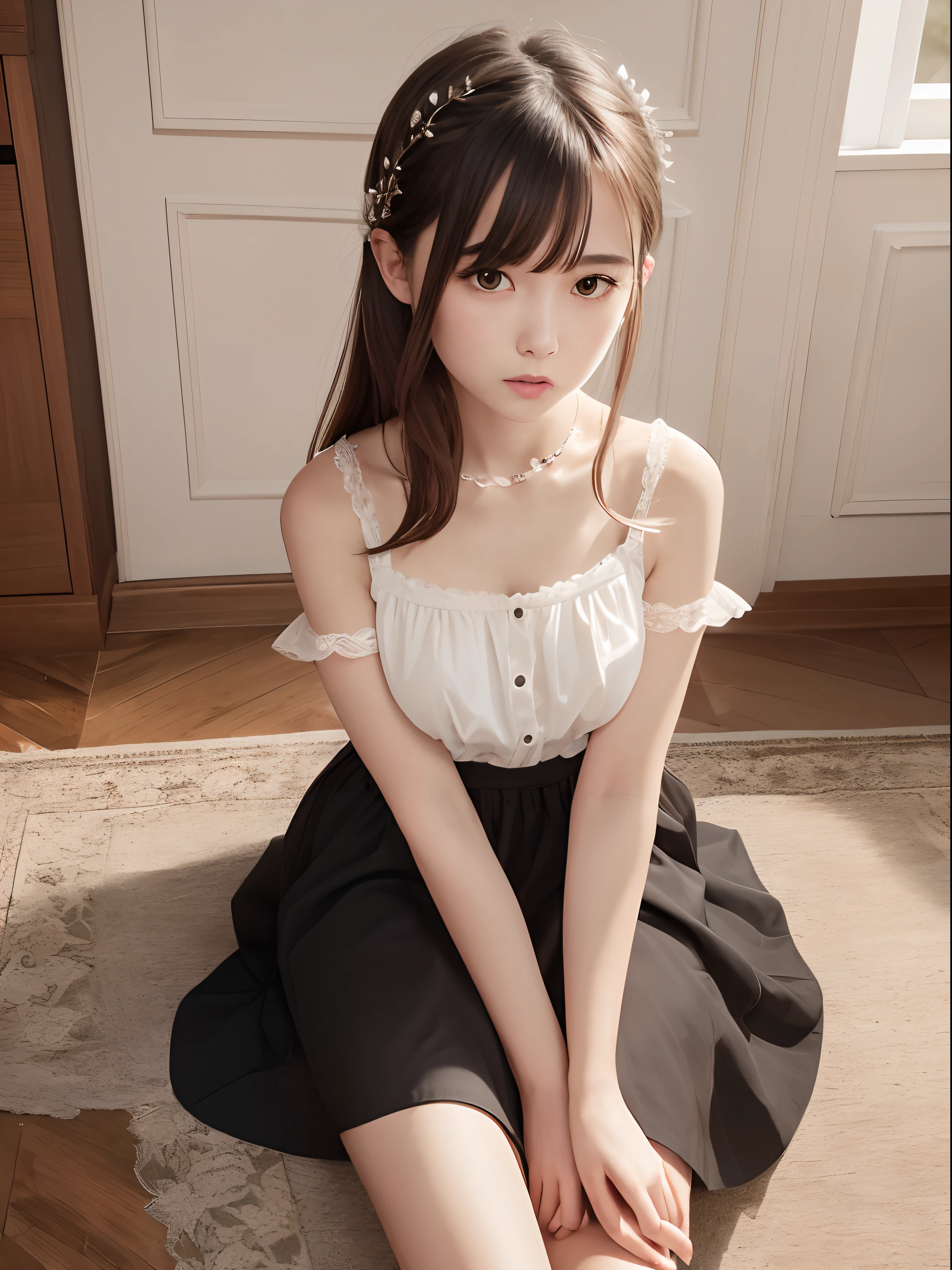 ((sfw: 1.4)), ((sfw, arms behind back, earrings, hairpin, choker, extra short hair, sidelocks-hair, smile, 1 girl)), ultra high resolution, (real: 1.4), RAW photo, highest quality, (photorealistic), focus ,Soft light,(()),((Japanese)),(((Young face))),(Surface),(Depth of field),Masterpiece,(Photoreal),Woman,Bangs,( (1 girl)