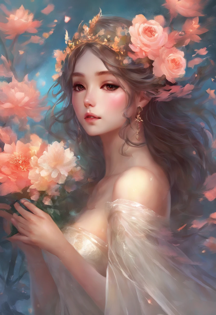 master part:1.2, melhor qualidade), Realistic, (imagem real, detalhes intrincados, profundidade de campo), (1girl, sozinho), compor, separated-lips, altamente detalhado, rosto perfeito, (dentadura da pele), coxas grossas, quadris largos, cintura pequena, alto, glossy coral lips,, (A girl in a wedding dress with flowers in her hands )), sexy, Corar, Mikasa, AOT
