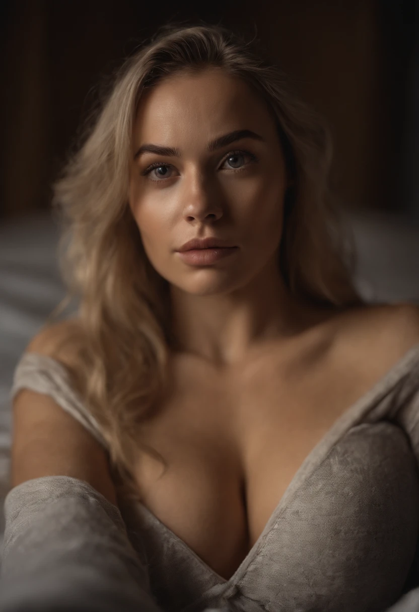 arafed woman fully , sexy girl with blue eyes, ultra realistic, meticulously detailed, portrait sophie mudd, blonde hair and large eyes, selfie of a young woman, bedroom eyes, violet myers, without makeup, natural makeup, looking directly at the camera, face with artgram, subtle makeup, stunning full body shot kneeling on bed, in bedroom, medium to large size bust, nipples showing, no bra, no bottoms,stunning full body shot in a bedroom, medium to large breast, exposed breast, exposed bottoms, wearing nothing, nipples showing, shaved bottom region,