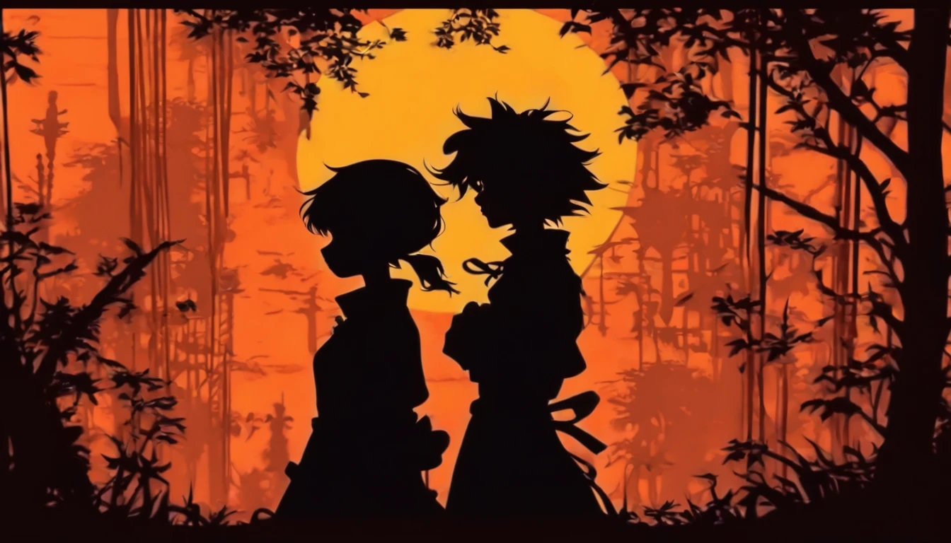 (Silhouette Art,cutouts:1.6)
(((Paper cutting art,A world where only black exists:1.3)
(Cowboy Shot),1 girl,Solo,
(Girl in work clothes,profile:1.2),factories、tubing、ironworks
break
(Rust color background)
Textured glass background,Tarot card atmosphere