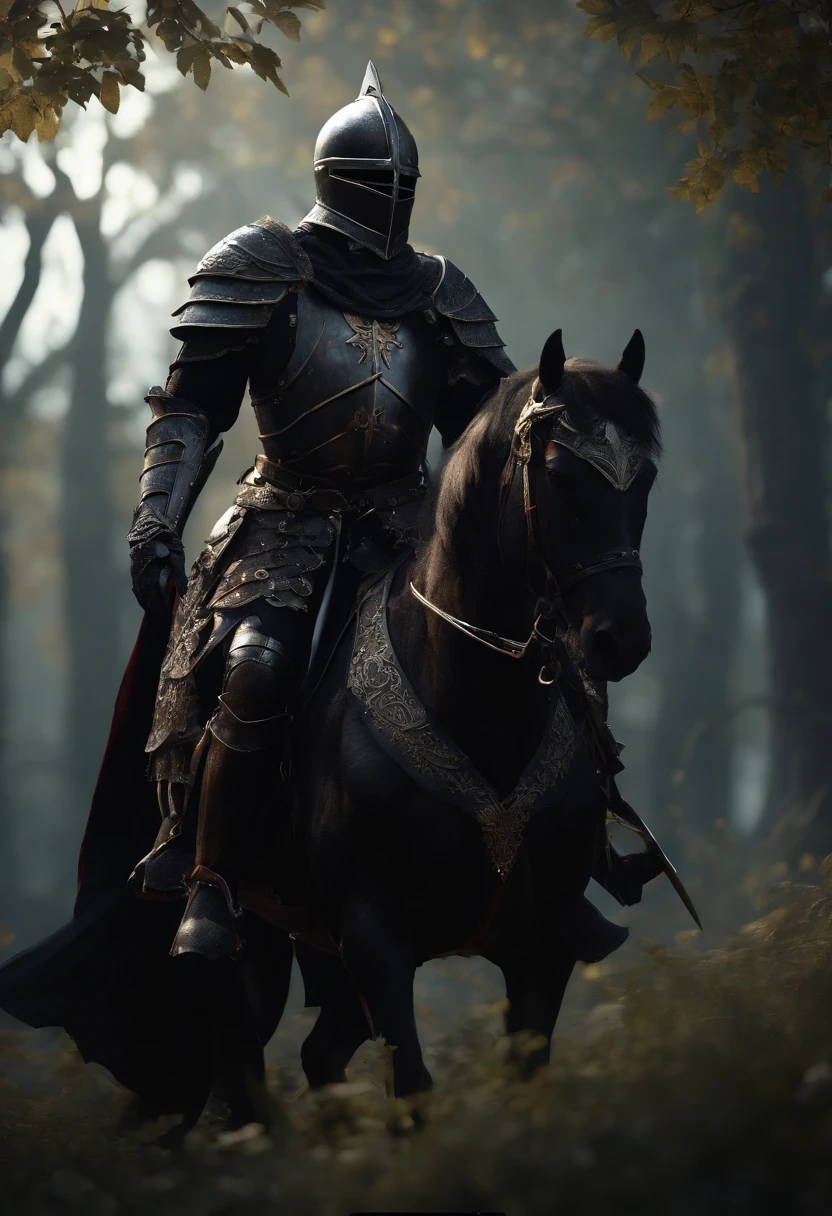 The black knight, strong male, not fat, ornate full plate armor, skull helmet, large pauldrons, dark horror, overlooking battlefield, large great sword, cinematic, fine details, 8k, (dark shot:0.7), Subsurface scattering, (ambient lighting:1.3), (ArtStation:1.3)
