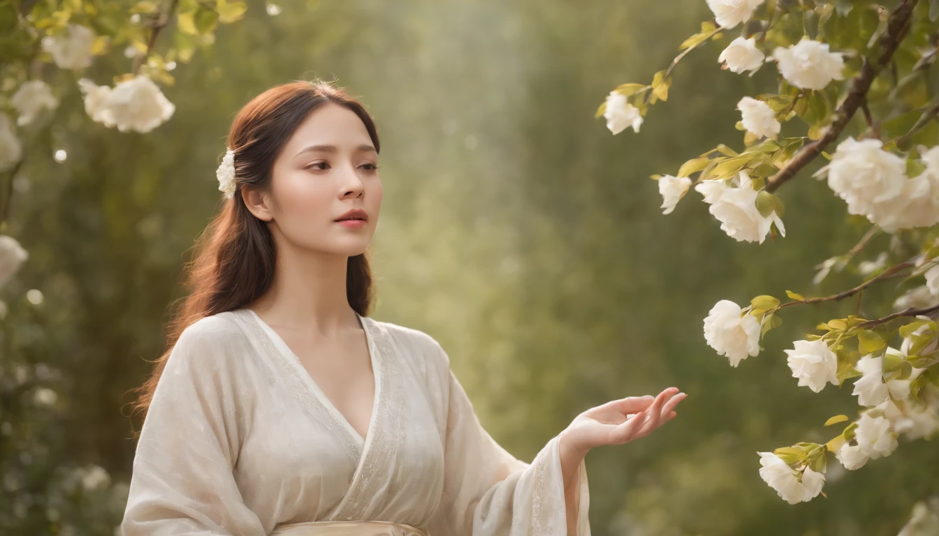 (best quality,8k,realistic:1.37),ecclesiastes,biblical story,midday sunlight,peaceful garden,gentle breeze,tranquil pond,shimmering leaves,blooming flowers,detailed ripples,serene atmosphere,whispering trees,majestic mountains,flowing river,golden sunlight,harmonious color palette,soft shadows,texture enhancement,vivid colors,thoughtful melancholy,pensive girl,flowing gown,wise old man,serene expression,meditation,contemplation,wind's eternal journey,cyclic nature of life,symbolic transitions,poetic narration,spiritual symbolism,profound philosophy,mysterious aura,detailed facial features,sunlit face,bright eyes,weathered hands,humble clothing,ageless wisdom,unfolding cycles,diversity of seasons,sense of wonder,gentle movement,brushstrokes of life,splendor of creation.