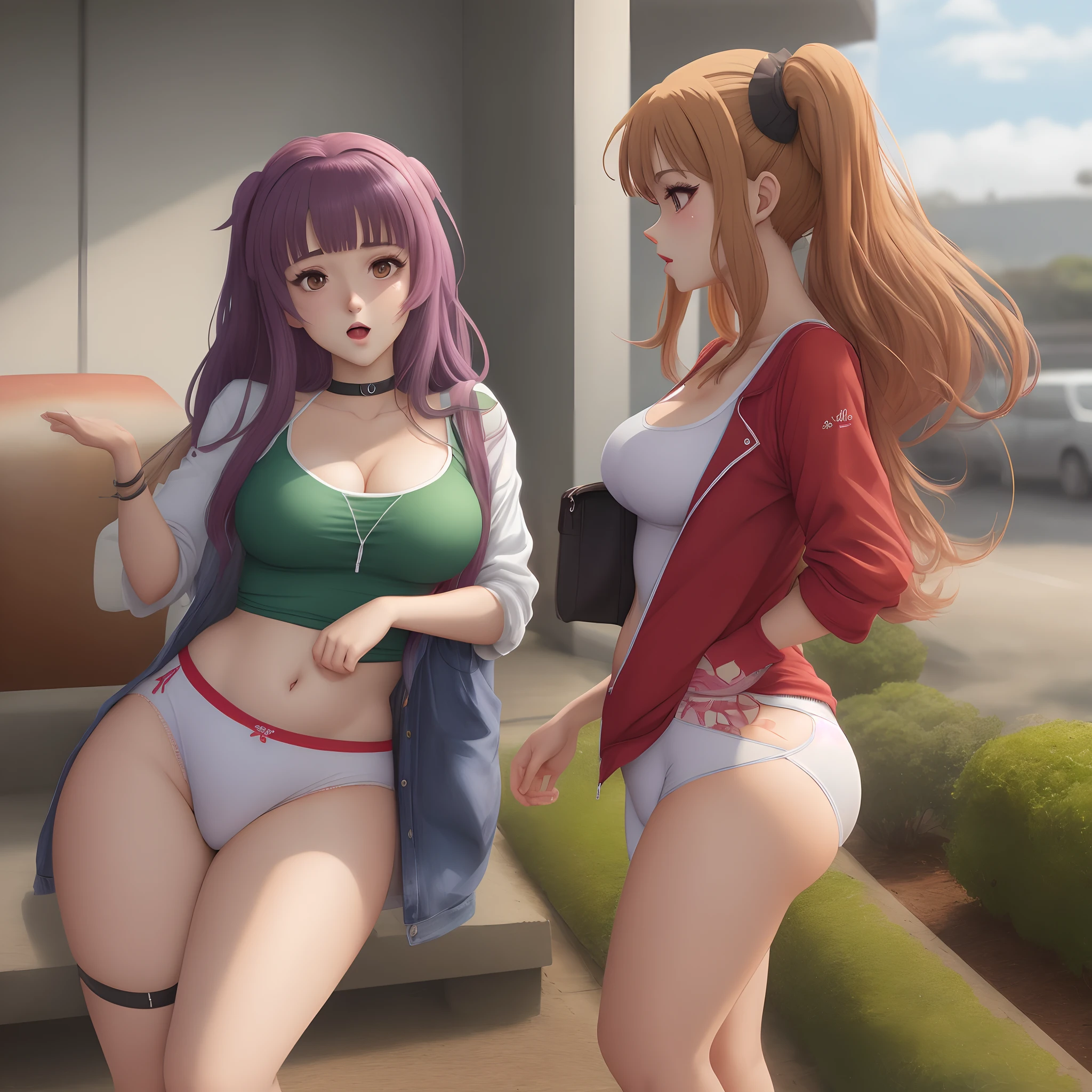 Garota de anime sem roupas toda melada de esperma