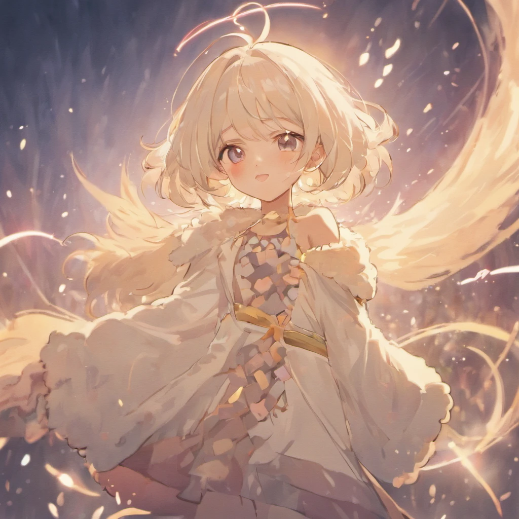 White hairs、fluffy fur、a 18 year old girl、White puppy、Vigorous、Puppy who loves anime、,, furry animal,Instagram icon、A charming smile、Jump to the sky、Office Lady Style Clothes、tight outfit、Women's Suit、