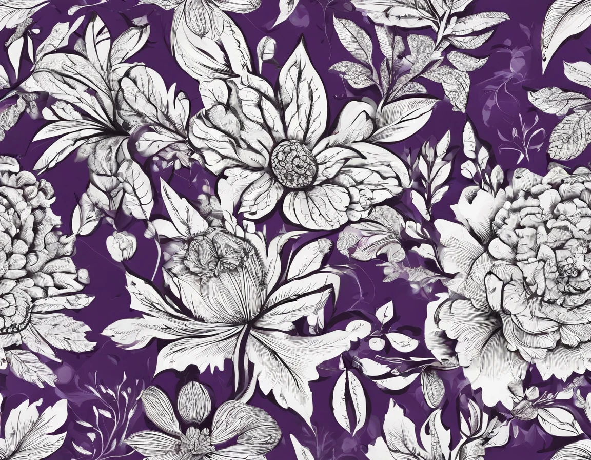 black in color，purpleish color，white colors，Irregular pattern，Splash ink effect，Ink painting style，rich details​，High quality，Seamless patterns，Wallpapers，（Masterpiece：1.2）（Best quality：1.3）