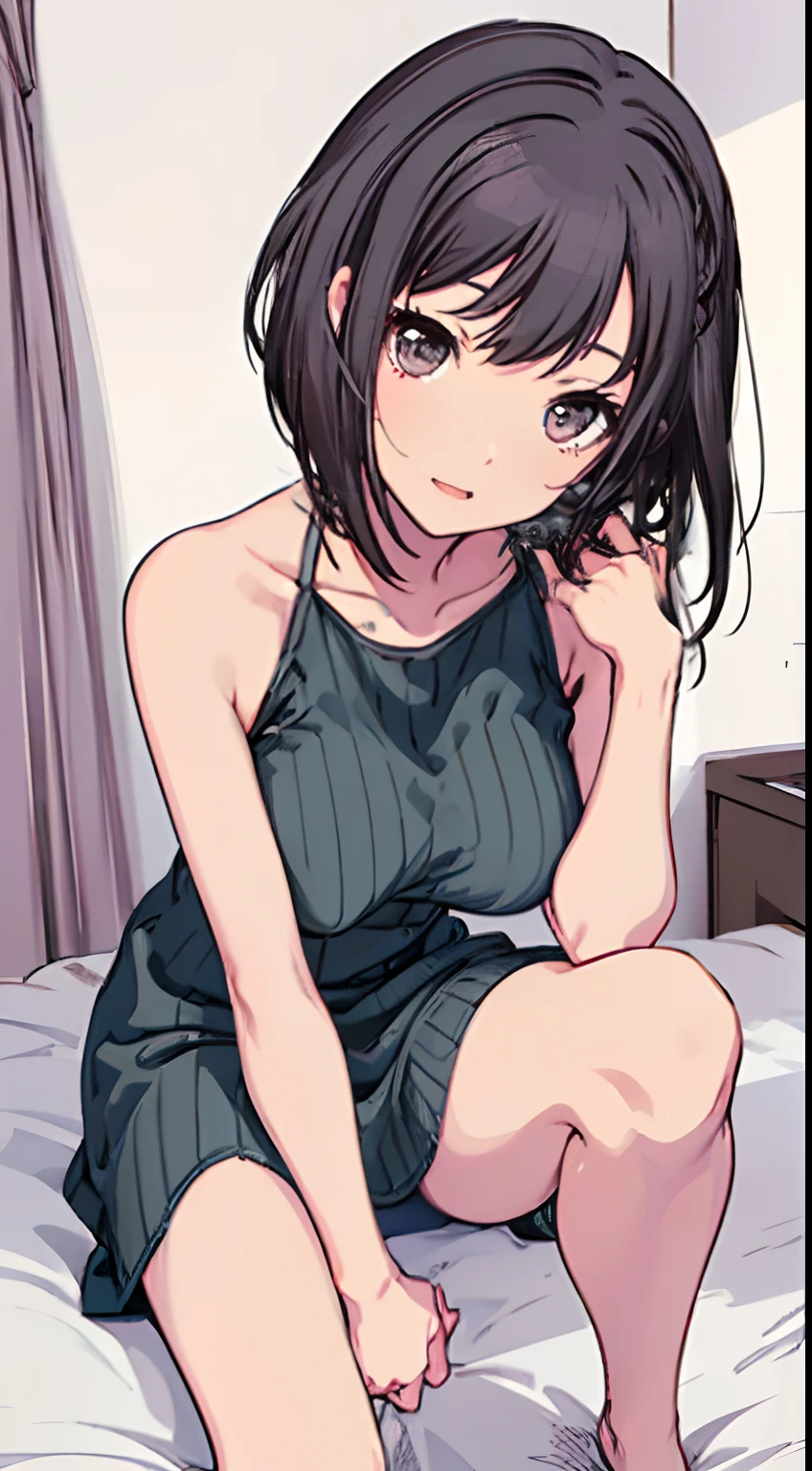 (fullnude　Gravure Pose　Opening legs　Open genitals　Underhair　on the beds　An ultra-high picture quality)  thin-waist　A slender　ribbed　skinny limbs　beautidful eyes　teats　cleavage of the breast　Beautiful breasts　Uterine mouth　Dead Face　Illustrator