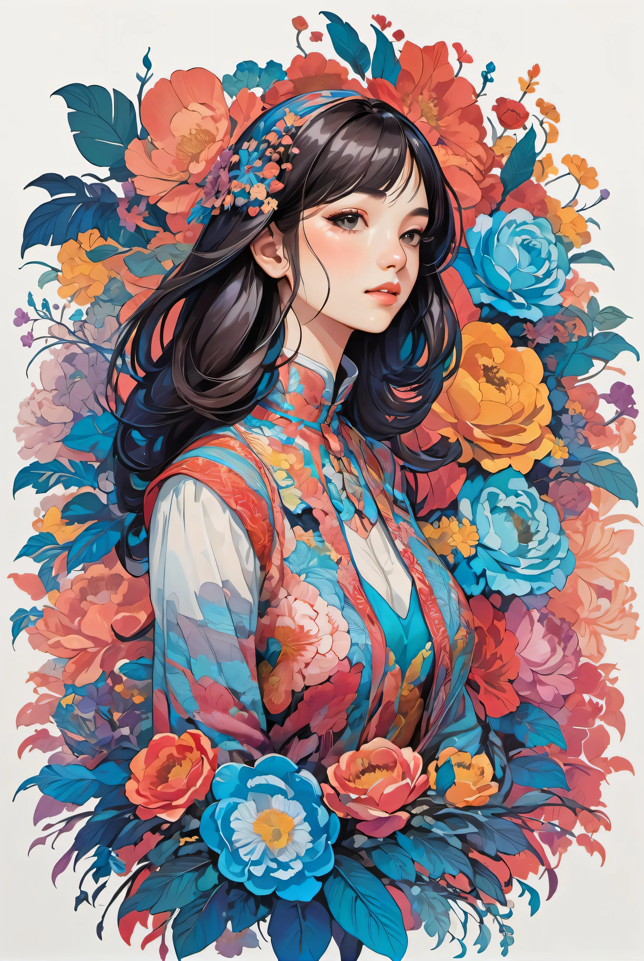 1girl,officialart,unity8kwallpaper,ultradetailed,beautifulandaesthetic,masterpiece,bestquality,(zentangle,mandala,tangle,entangle),dynamicangle,cowboyshot,themostbeautifulformofchaos,elegant,abrutalistdesigned,vividcolours,romanticism,byjamesjean,robydwiantono,rosstran,francisbacon,michalmraz,adrianghenie,petracortright,gerhardrichter,takatoyamamoto,ashleywood,atmospheric,ecstasyofmusicalnotes,streamingmusicalnotesvisible