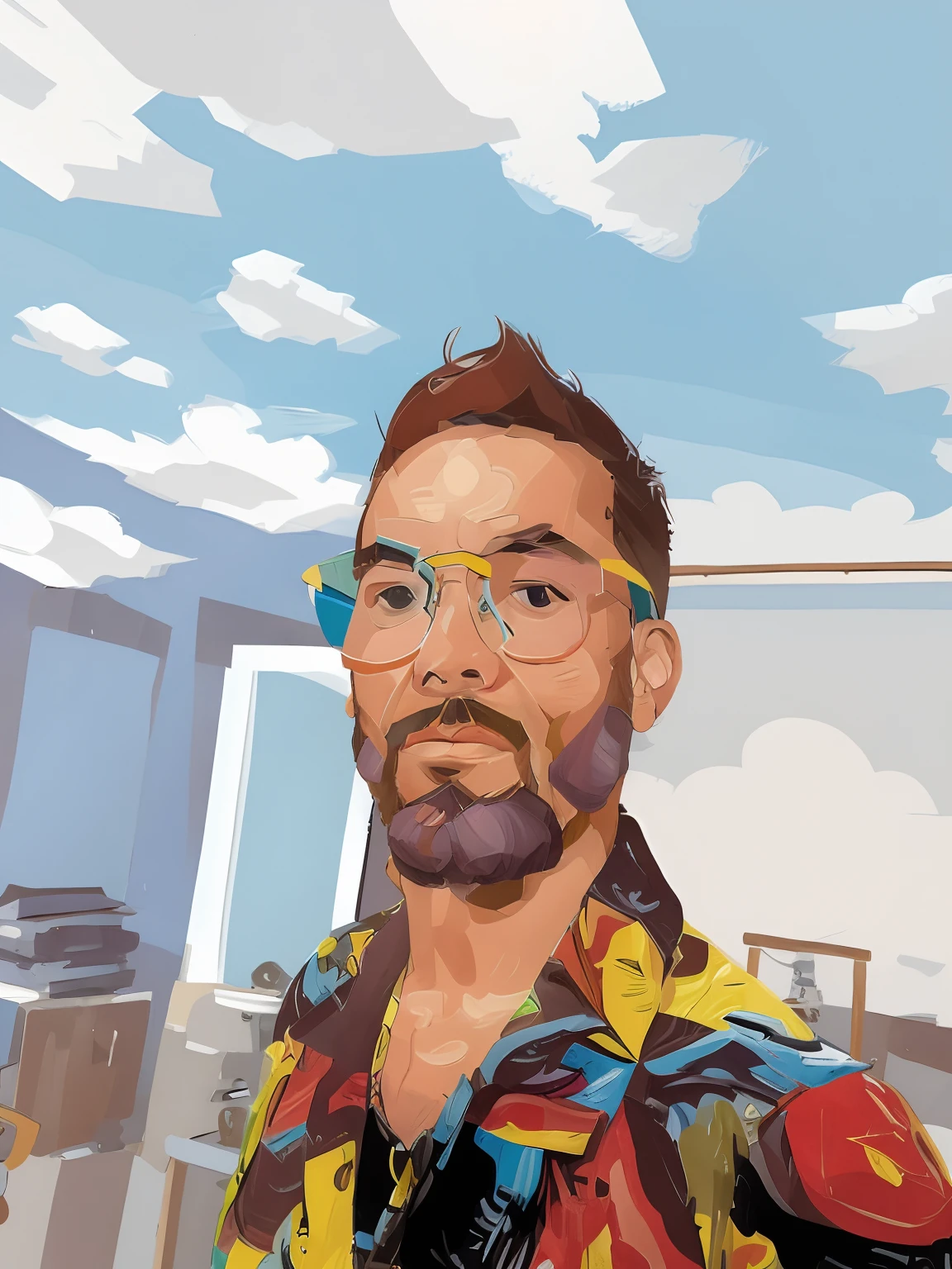Colorful pop art. Vector illustration. smooth detail. Cartoon comics.