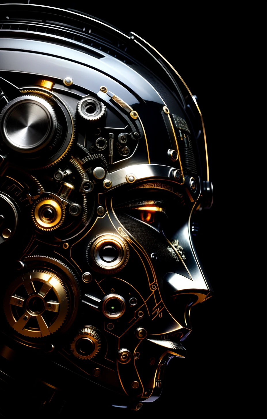 a cute kitten made out of metal，(Cyborg:1.1)，([Tail | detailed wire]:1.3)，(Complicated details)，hdr，(Complicated details，ultra - detailed:1.2)，Cinema lenses，Vignette，at centre，Macro lens, Cyborg, Cyberpunk Style, ((Intricate details)), hdr, ((Intricate details, ultra - detailed)), cinema shot, Vignette, Perfect (((Gorgeous face))), Highly detailed, iintricate