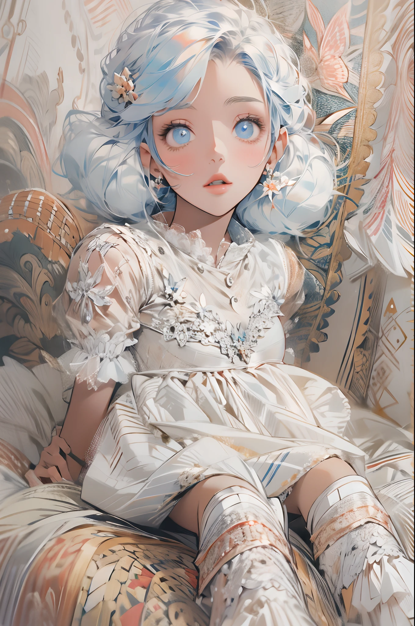 A girl who looks like a marshmallow