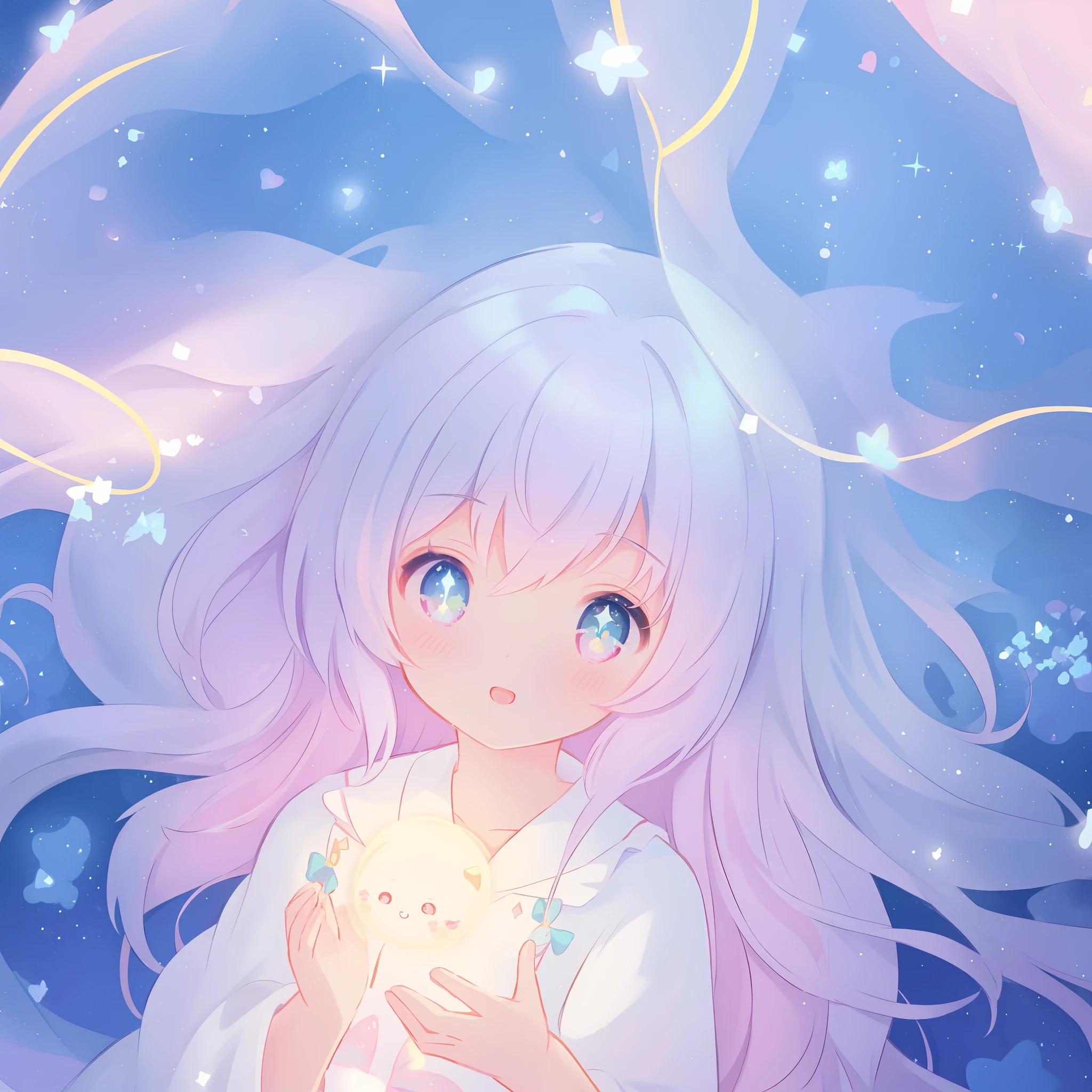 anime, princess flowing gown, glowing ethereal hair, anime girl with cosmic hair, beautiful young wind spirit, beautiful anime art style, beautiful digital illustration, inspired by Glen Keane, inspired by Lois van Baarle, disney art style, glowing aura around her, jen bartel, glowing lights, (masterpiece, best quality), sharp focus, 8k resolution, intricate detail, highly detailed, swirling lines of light, magical lights, whimsical, magical, fantasia background, pastel colors, beautiful girl, golden ratio, perfection, beautiful face, sparkling detailed eyes