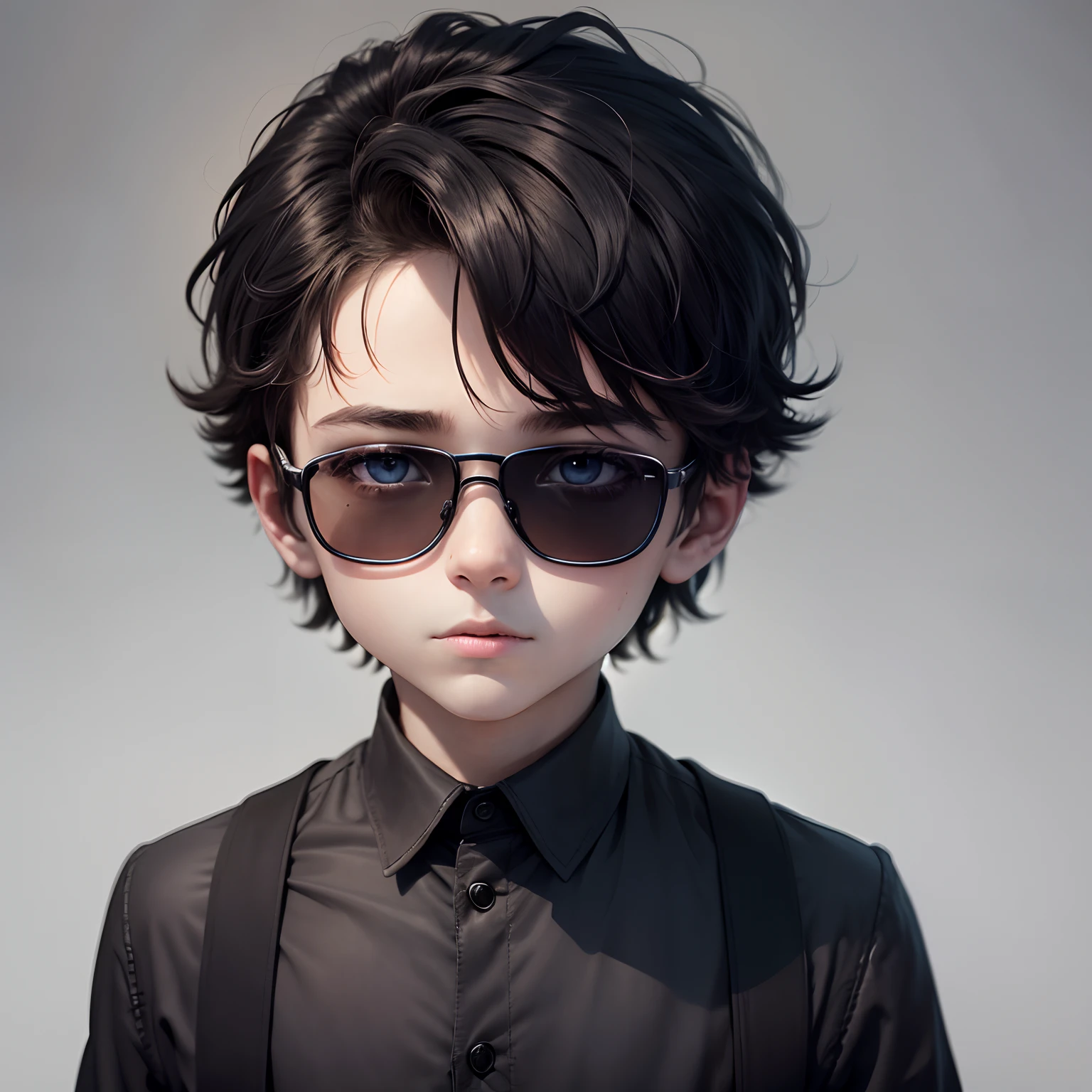 a boy,de couleur noir ,jeune avec des lunettes