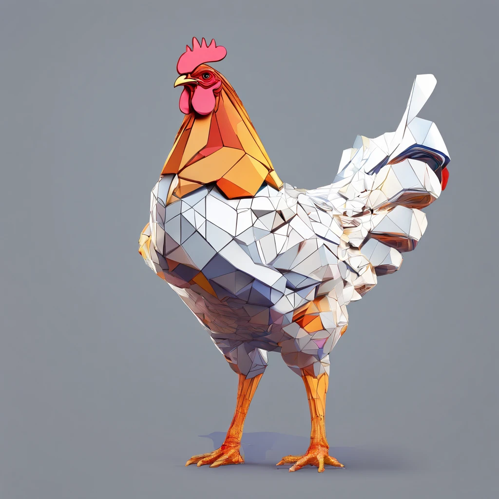 ((Man with a chicken head))、body builder、Only the head is a chicken human、Perfect centering,  Wear a student team jacket, Wearing sunglasses, Wearing headphones, cheerfulness, Standing position, Abstract beauty, Centered, Looking at the camera, Facing the camera, Approaching perfection, Dynamic, Highly detailed, Smooth, Sharp Focus, 8K, hight resolution, Illustration, art by carne griffiths and wadim kashin, White background、total、Full Body Angle、flying though the air
