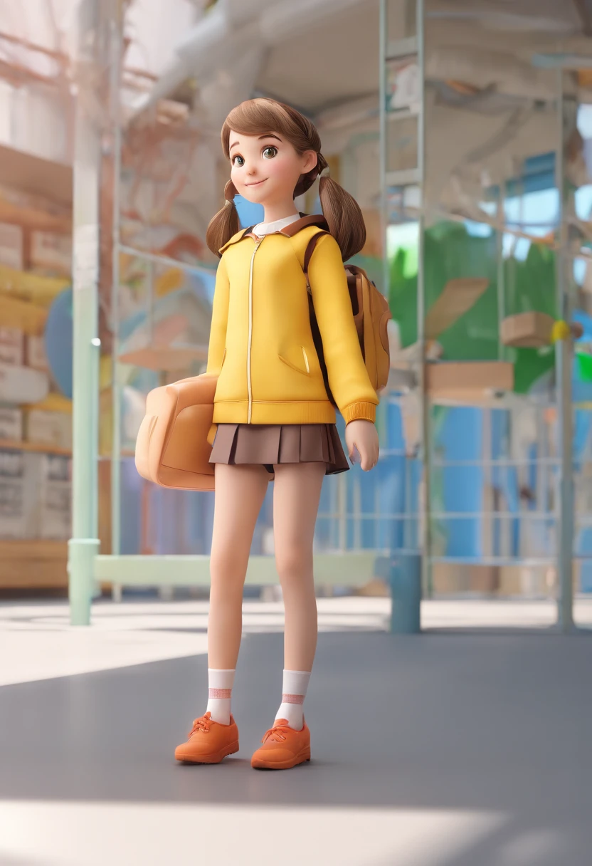 Elementary school girl with a height of 180 cm