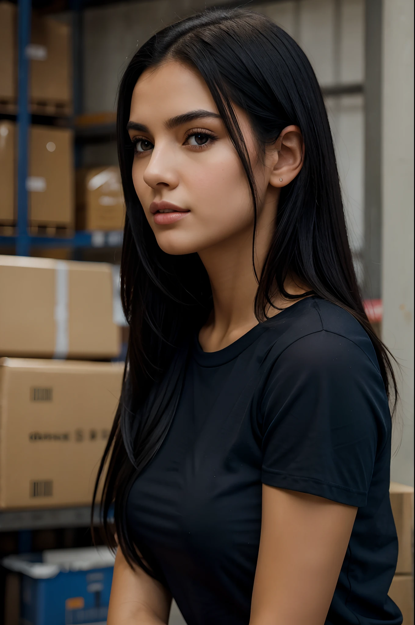 a 20-year-old beautiful Indonesian girl wearing a sleeveless shirt and rugged shorts are trying to repair the bike in the garage, normal finger, face 4k, atmospheric background