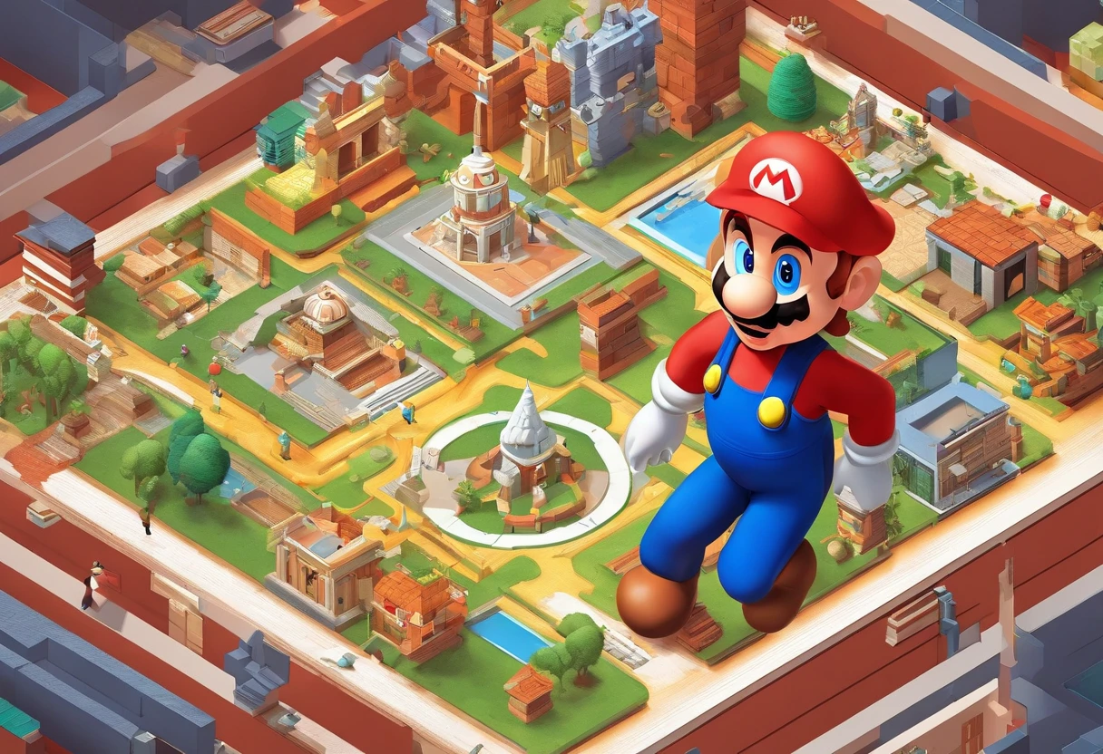 homem aranha cumprimentando o super mario